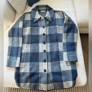 MADEWELL Re)sponsible Boiled Wool Sweater Jacket Buffalo Check/ XS/ HEATHER COVE